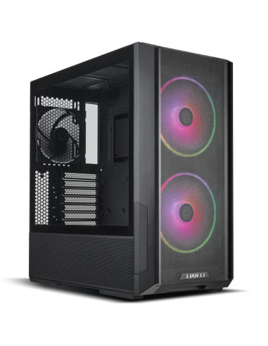 Кутия Lian-Li LANCOOL 216, RGB, Mid-Tower, Tempered Glass, Черна