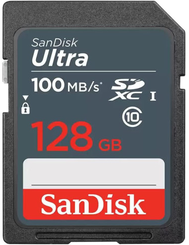 Карта памет SANDISK Ultra SDXC, 128GB, Class 10 UHS-I, 100 Mb/s