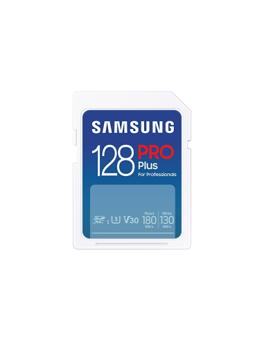 Карта памет Samsung PRO Plus, SD Card, 128GB, Бяла