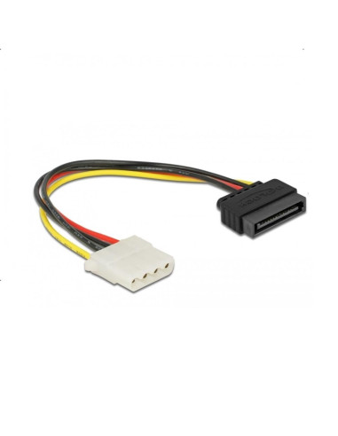 Кабел DeLock Power Cable SATA 15 pin женско към 4 pin женско, 20 cm