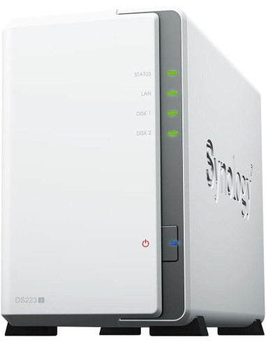 Мрежов сторидж Synology DS223j, За 2 диска, Realtek RTD1619B 4-core 1.7GHz, 1 GB