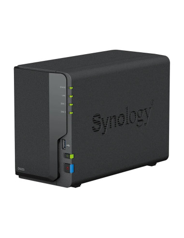 Мрежов сторидж Synology DS223, За 2 диска, 2GB, Гигабит, USB3.2