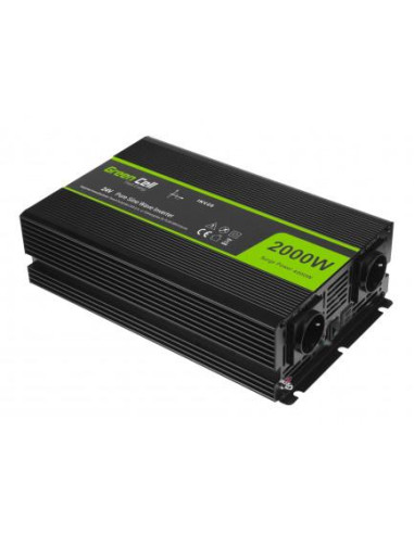 Инвертор GREEN CELL 24V/2000W чиста синусоида