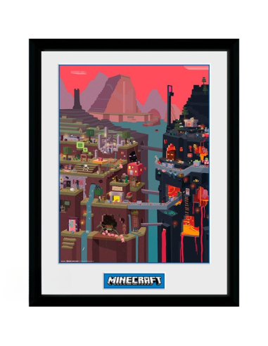 GBEYE MINECRAFT - Framed print "World" (30x40)