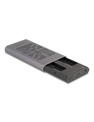 Външно чекмедже Delock 42027, За 2 x M.2 NVMe PCIe SSD, USB 20 Gbps, Клониране