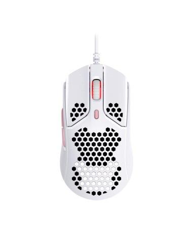 Геймърска мишка HyperX Pulsefire Haste, RGB, USB 2.0, Бял/Розов