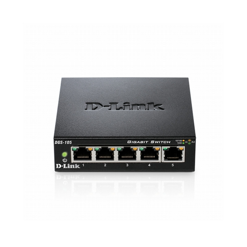 D-Link 5-port 10/100/1000 Gigabit Metal Housing Desktop Switch