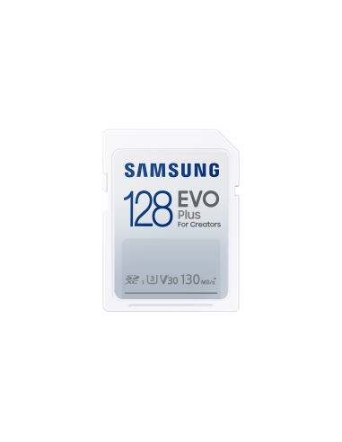 Карта памет Samsung EVO Plus, SD Card, 128GB, Бяла