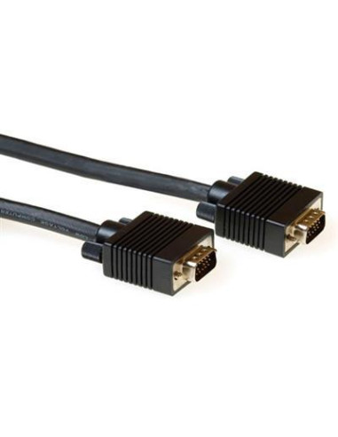 Кабел ACT AK4273, VGA мъжко - VGA мъжко, 15 pin, 20 м, Черен, Булк