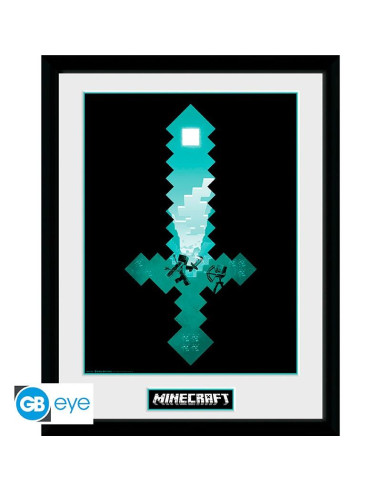 GBEYE MINECRAFT - Framed print "Diamond Sword" (30x40)