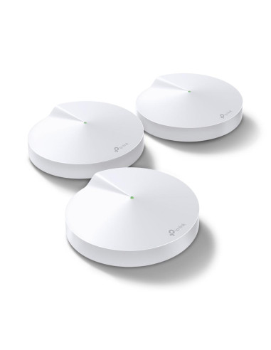 Безжичен рутер TP-Link Deco M5, AC1300, 2.4/5 GHz, 400 - 867 Mbps, Gigabit, (3-pack)