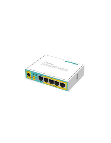 Рутер MiKrotik RB750UPr2, 10/100 Mbps, PoE, 64 MB, CPU 650MHz, Бял