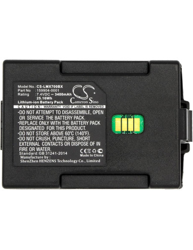 Батерия за баркод скенер Honeywell TXE TECTON MX7 159904-0001 LiIon 7.4V 3400mAh Cameron Sino