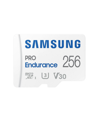 Samsung 256 GB micro SD PRO Endurance, Adapter, Class10, Waterproof, Magnet-proof, Temperature-proof, X-ray-proof, Read 100 M