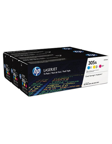 HP 305A CYM Tri-Pack Laserjet Toner Cartridge