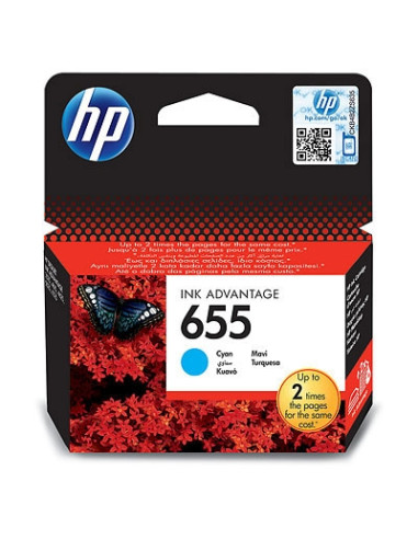 HP 655 Cyan Ink Cartridge