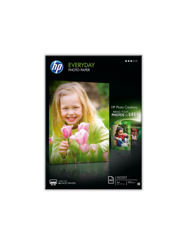 HP Everyday Glossy Photo Paper-100 sht/A4/210 x 297 mm