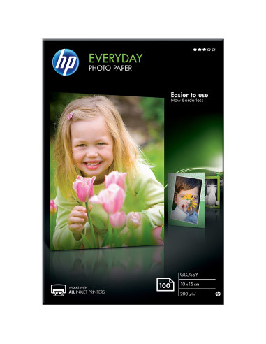 HP Everyday Glossy Photo Paper-100 sht/10 x 15 cm