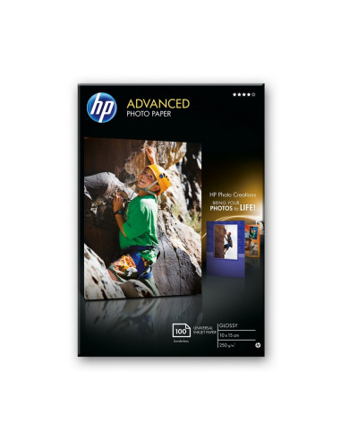 HP Advanced Glossy Photo Paper-100 sht/10 x 15 cm borderless