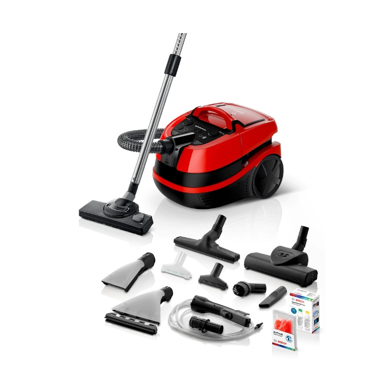 Bosch BWD421PET, 3in1 vacuum cleaner for dry and wet cleaning, 2,5 lt dust container, 2100 W, HEPA H13, 12 m radius, liquid p