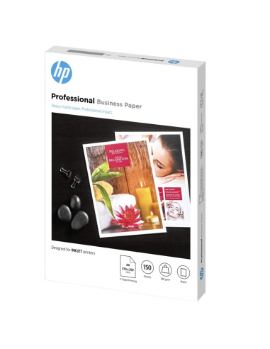 HP Professional Inkjet Matte FSC paper, 180 g/m2, 150 sht/A4/210 x 297 mm