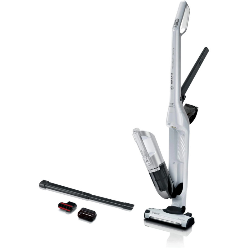 Bosch BBH3ALL28, Cordless Handstick Vacuum cleaner 2 in 1 Flexxo Gen2 28Vmax, Serie 4, built-in accessories, White