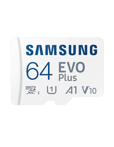 Samsung 64GB micro SD Card EVO Plus with Adapter, Class10, Transfer Speed up to 130MB/s