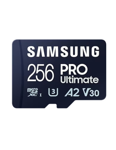 Samsung 256GB micro SD Card PRO Ultimate with Adapter , UHS-I, Read 200MB/s - Write 130MB/s, U3, V30, A2