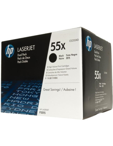 HP 55X Black Dual Pack LaserJet Toner Cartridges