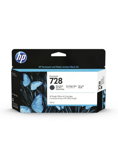 HP 728 130-ml Matte Black DesignJet Ink Cartridge