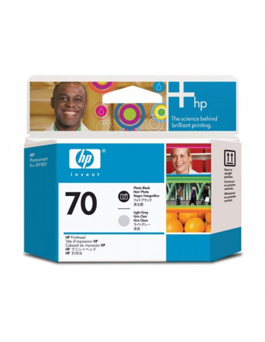 HP 70 Photo Black and Light Gray Printhead