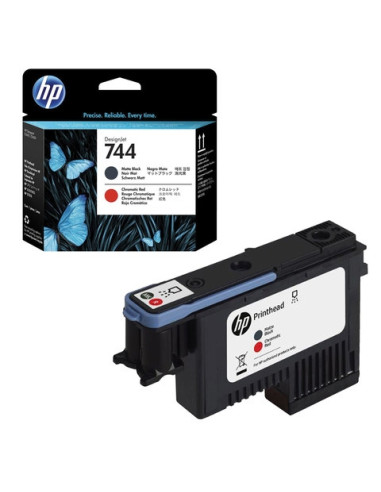 HP 744 Matte Black - Red Printhead