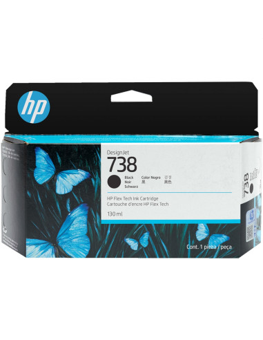 HP 738 130-ml Black DesignJet Ink Cartridge