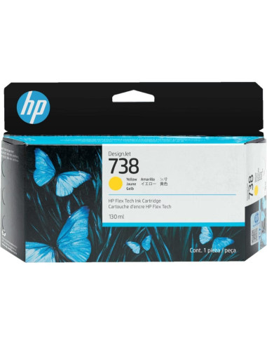 HP 738 130-ml Yellow DesignJet Ink Cartridge