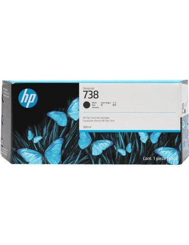 HP 738 300-ml Black DesignJet Ink Cartridge