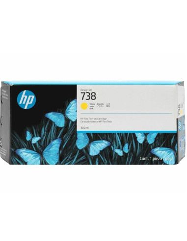 HP 738 300-ml Yellow DesignJet Ink Cartridge