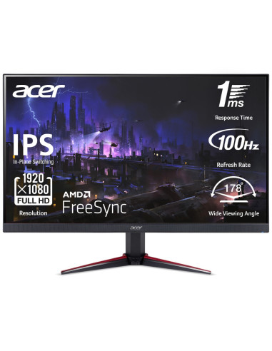 Acer Nitro VG270Ebmiix 27" IPS LED, Anti-Glare, ZeroFrame FreeSync 100Hz 16:9 1ms(VRB),100M:1, 250nits, 1920x1080 FHD, VGA, 2