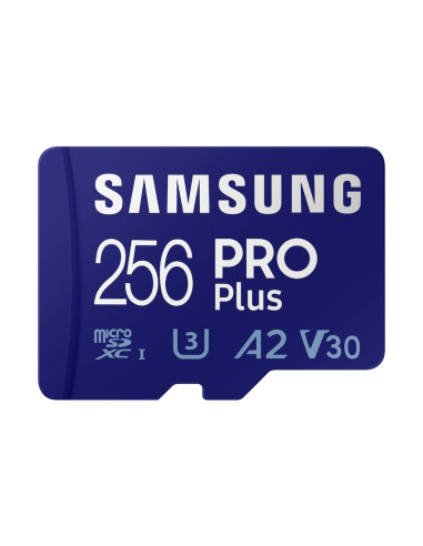 Samsung 256GB Micro SD PRO Plus + Reader, Class10, Read 160MB/s - Write 120MB/s