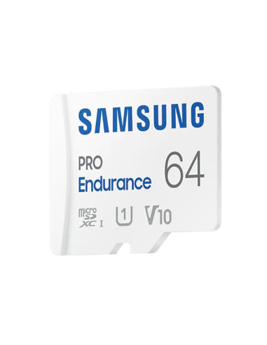 Samsung 64 GB micro SD PRO Endurance, Adapter, Class10, Waterproof, Magnet-proof, Temperature-proof, X-ray-proof, Read 100 MB