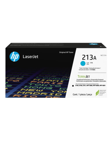 HP 213A Cyan Original LaserJet Toner Cartridge