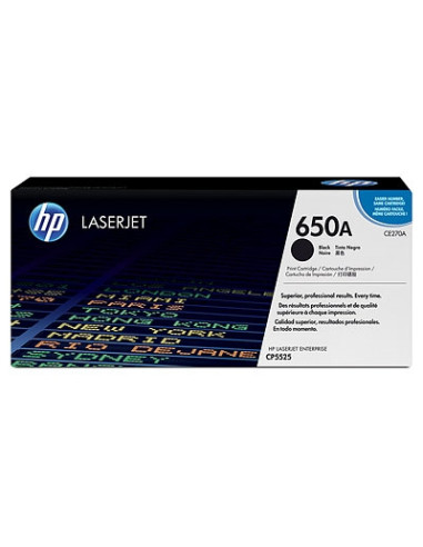 HP 650A Black LaserJet Toner Cartridge