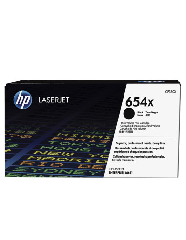 HP 654X High Yield Black Original LaserJet Toner Cartridge