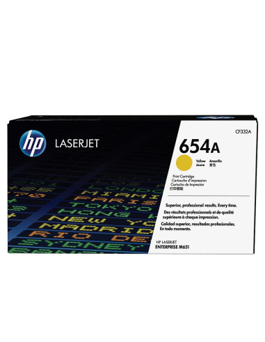 HP 654A Yellow Original LaserJet Toner Cartridge