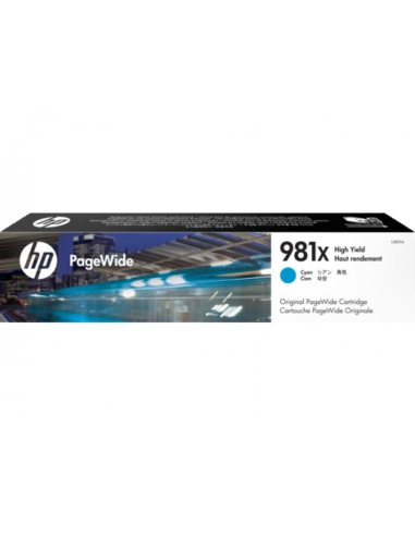 HP 981X High Yield Cyan Original PageWide Cartridge