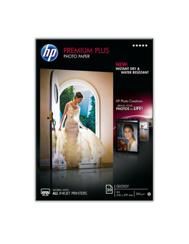 HP Premium Plus Glossy Photo Paper-20 sht/A4/210 x 297 mm