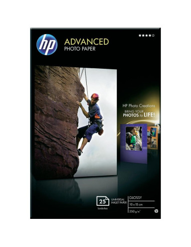 HP Advanced Glossy Photo Paper-25 sht/10 x 15 cm borderless