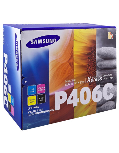 Samsung CLT-P406C 4-pk CYMK Toner Crtg