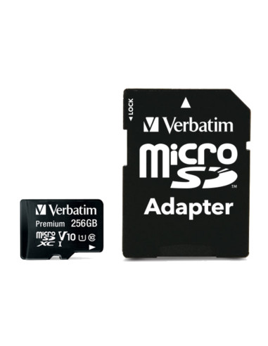 Verbatim Premium micro SDXC 256GB Class 10 U1 (Incl. Adaptor)