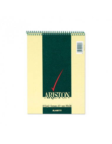 Бележник спирала Ariston, А5, 60 л., 60 г/м2, каре