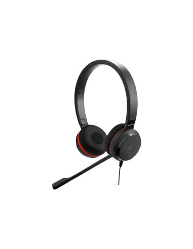 JABRA Evolve 20SE MS stereo Special Edition headset on-ear wired USB-C noise isolating Certified for Skype for Business